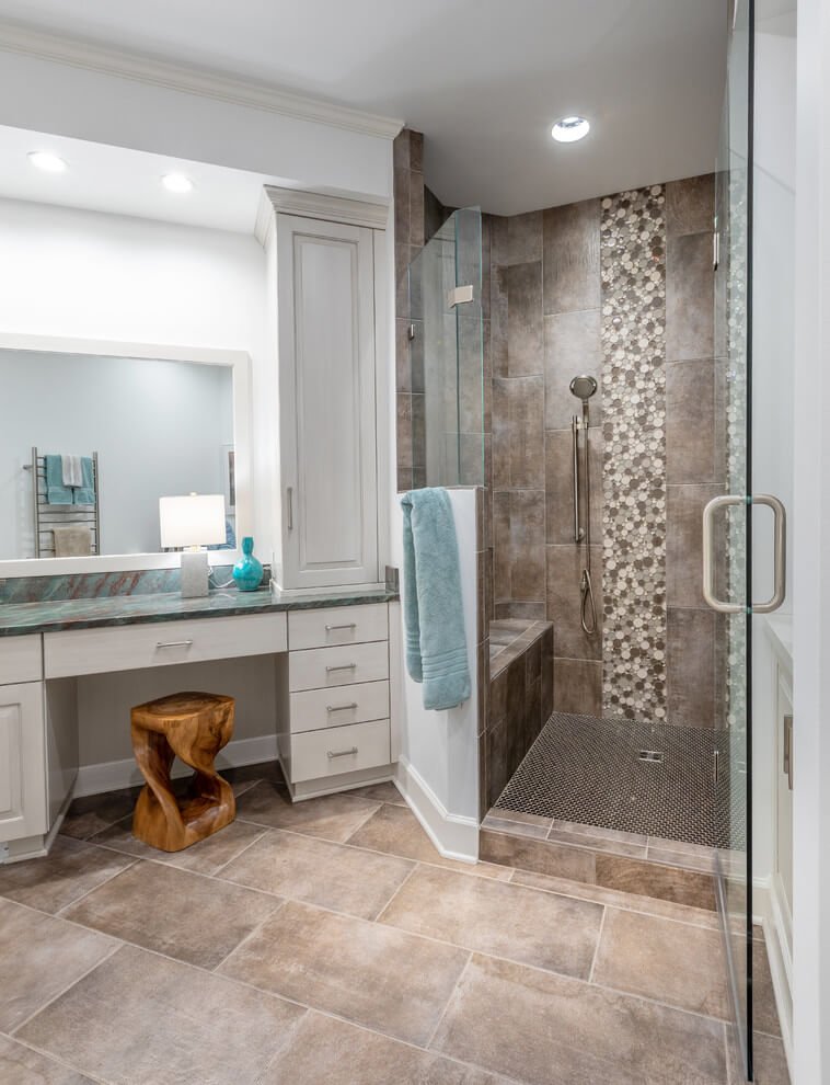 Modern bathroom remodeling project in Miami Gardens featuring luxury fixtures and contemporary design