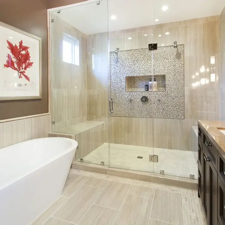 Professional bathroom remodeling project in Pembroke Pines, Florida featuring modern design and luxury fixtures