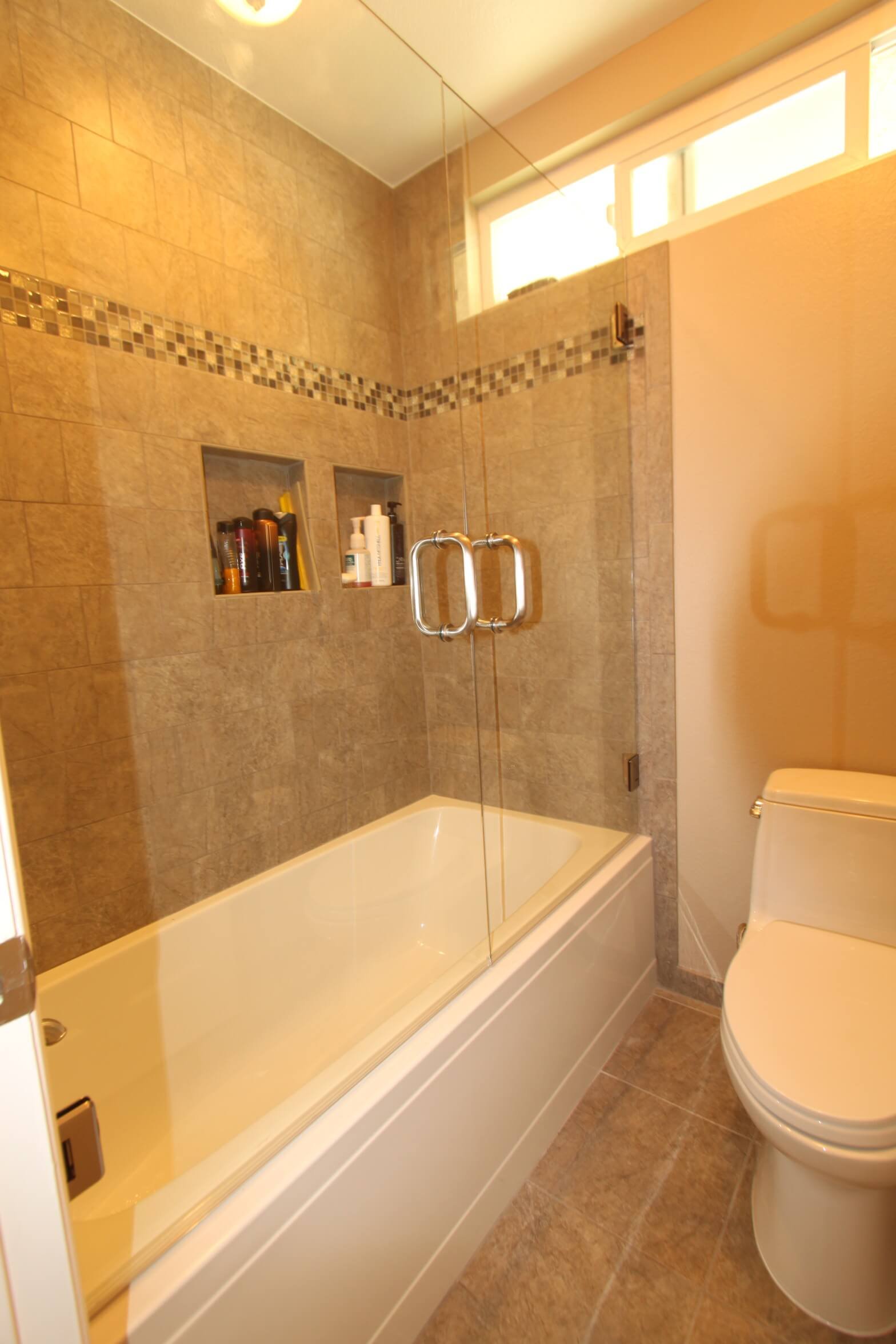 Tub to shower conversion completed in Pembroke Pines - Modern walk-in shower with glass enclosure